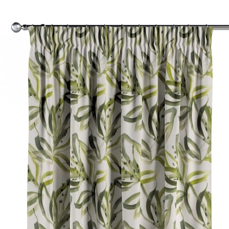 Zasłona na taśmie marszczącej 1 szt. 130x260 biało-zielony