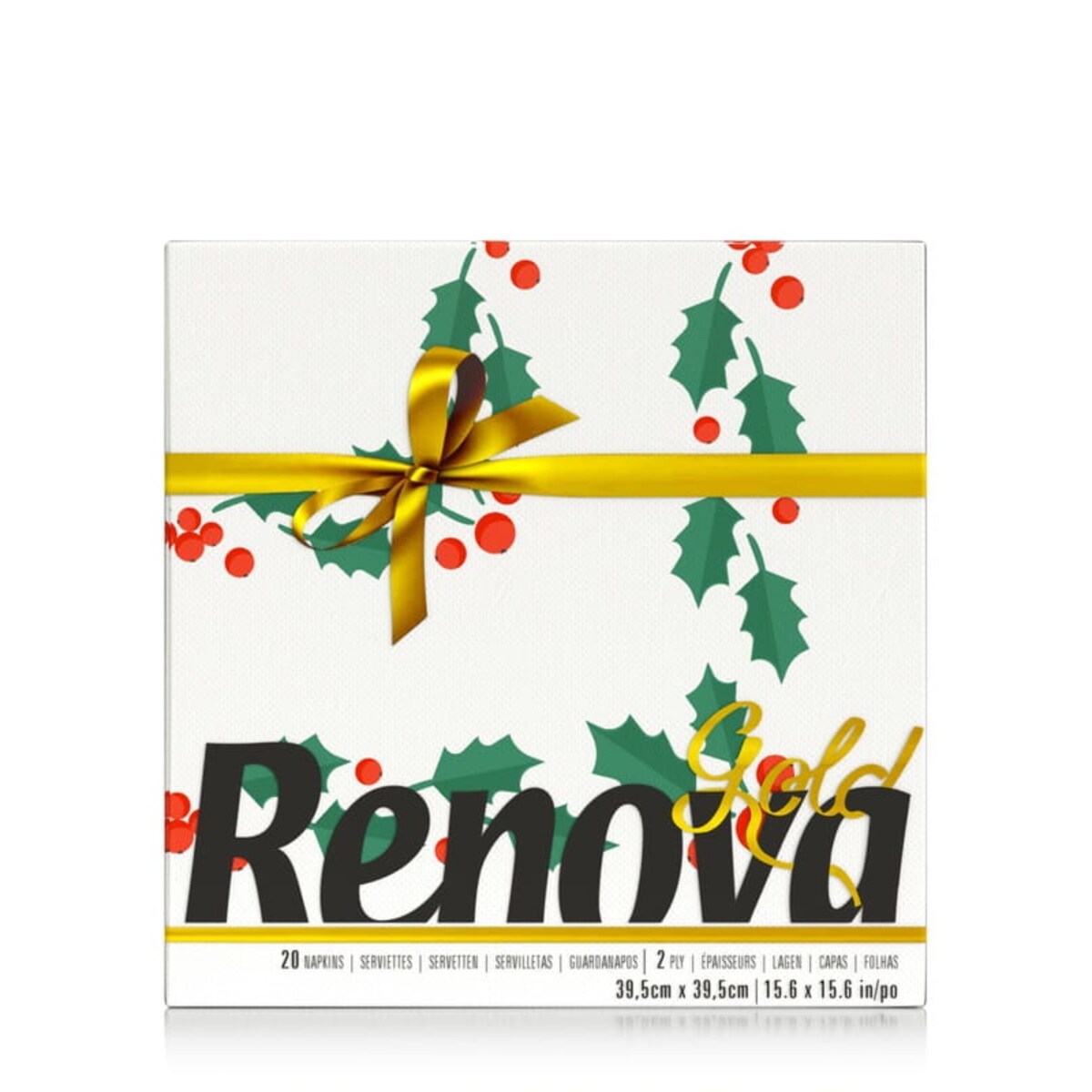 Serwetki stołowe Renova GOLD Xmas Holly 20 szt