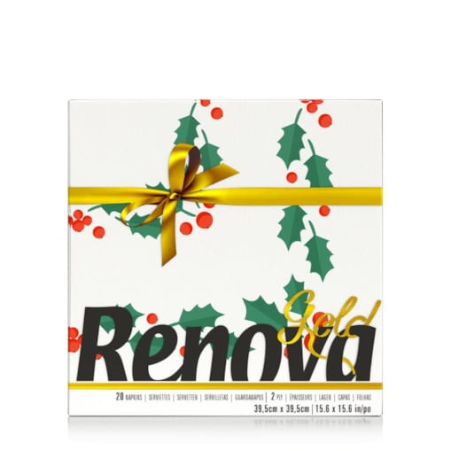 Serwetki stołowe Renova GOLD Xmas Holly 20 szt