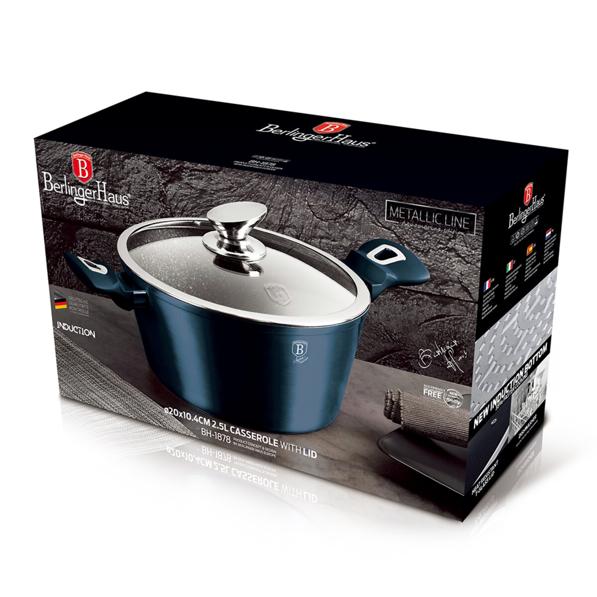 Garnek z pokrywką 20cm BerlingerHaus Aquamarine BH-1878