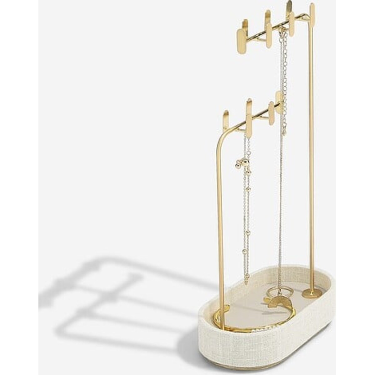 Stojak na biżuterię Stackers Multi-Hook jasnobeżowy lniany