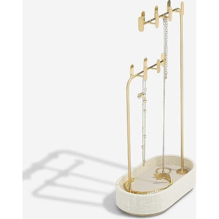 Stojak na biżuterię Stackers Multi-Hook jasnobeżowy lniany