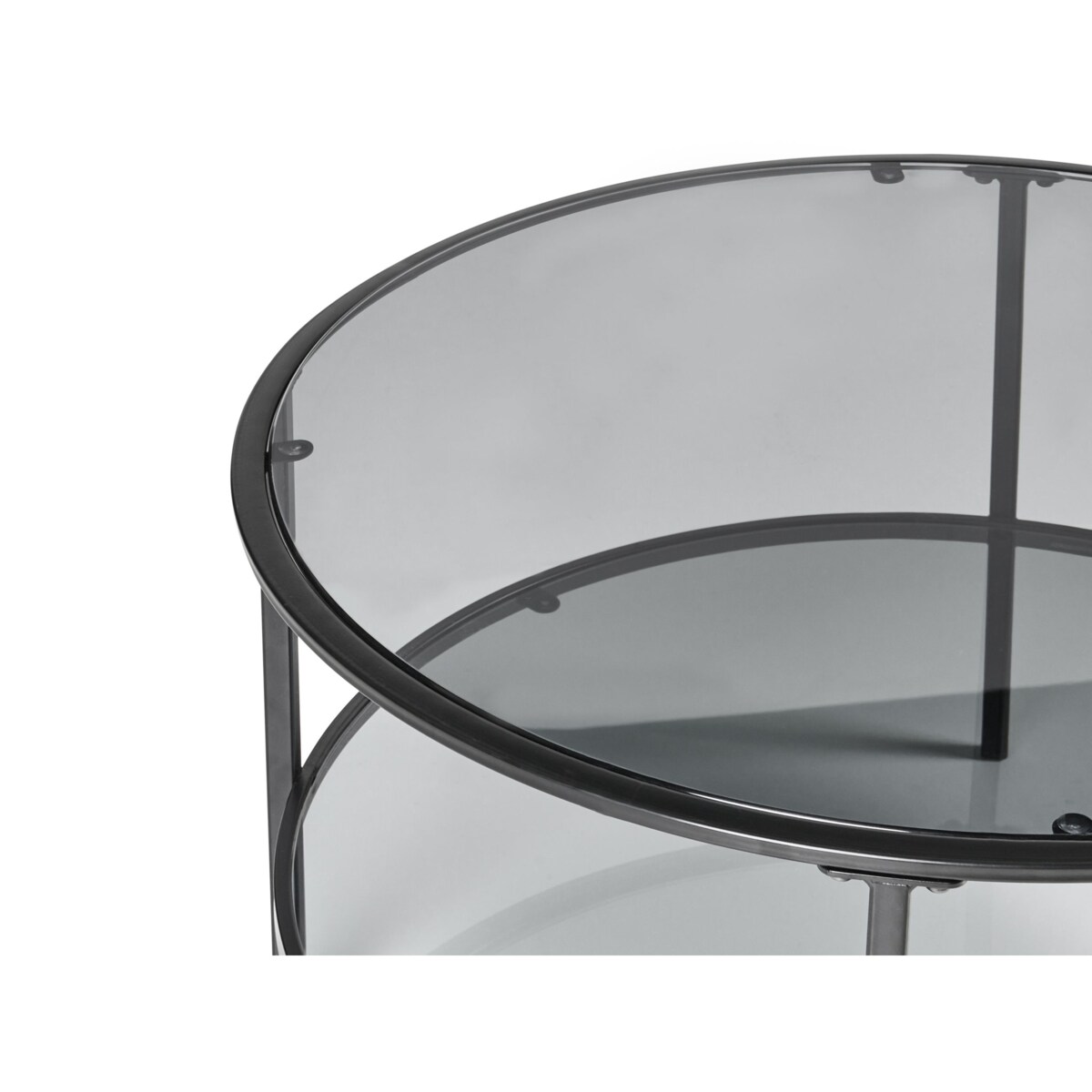 Stolik kawowy TELLAKA Szkło hartowane Czarny