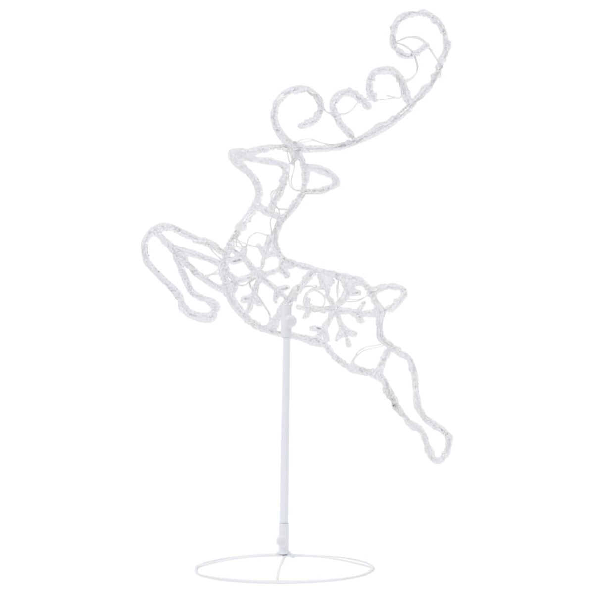 vidaXL Świąteczne, lecące renifery z saniami, akryl, 260x21x87 cm