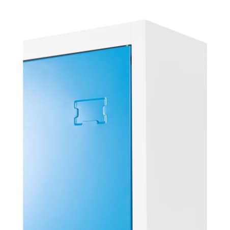 Szafa socjalna ubraniowa jednodrzwiowa ATHLETE Metal Biały/ niebieski
