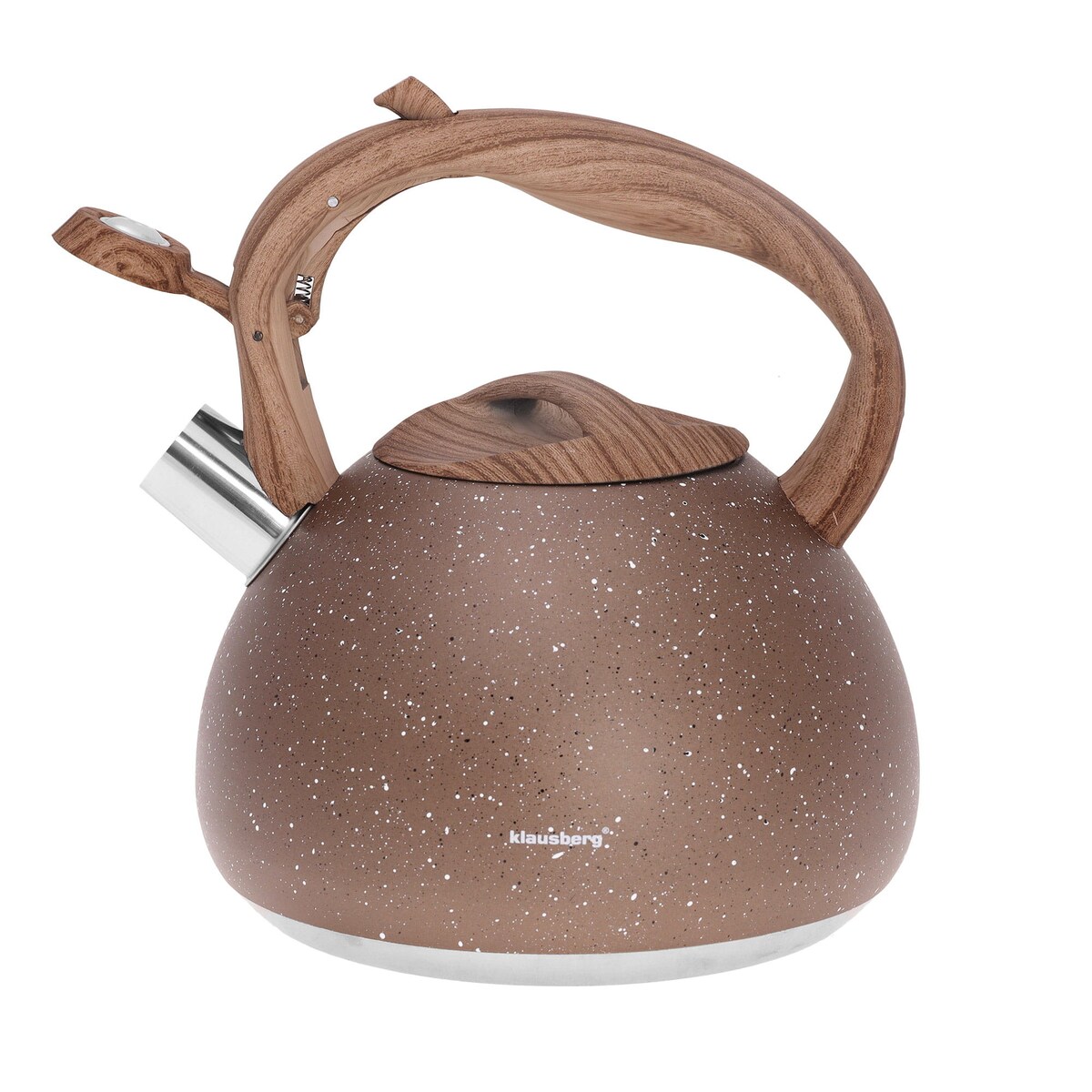 Czajnik stalowy z gwizdkiem 2.8L Wood Line miedziany KLAUSBERG