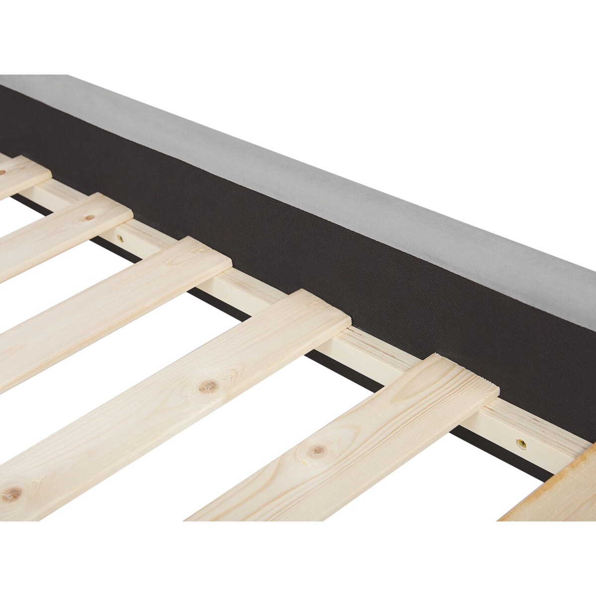 Łóżko welurowe 140 x 200 cm szare AVALLON