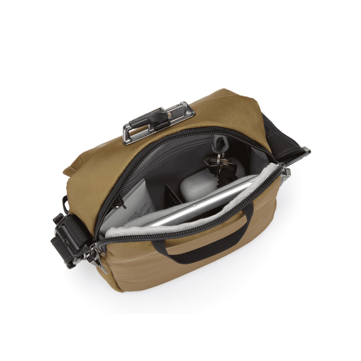 Kompaktowa torba antykradzieżowa na ramię Pacsafe Metrosafe X - brązowa