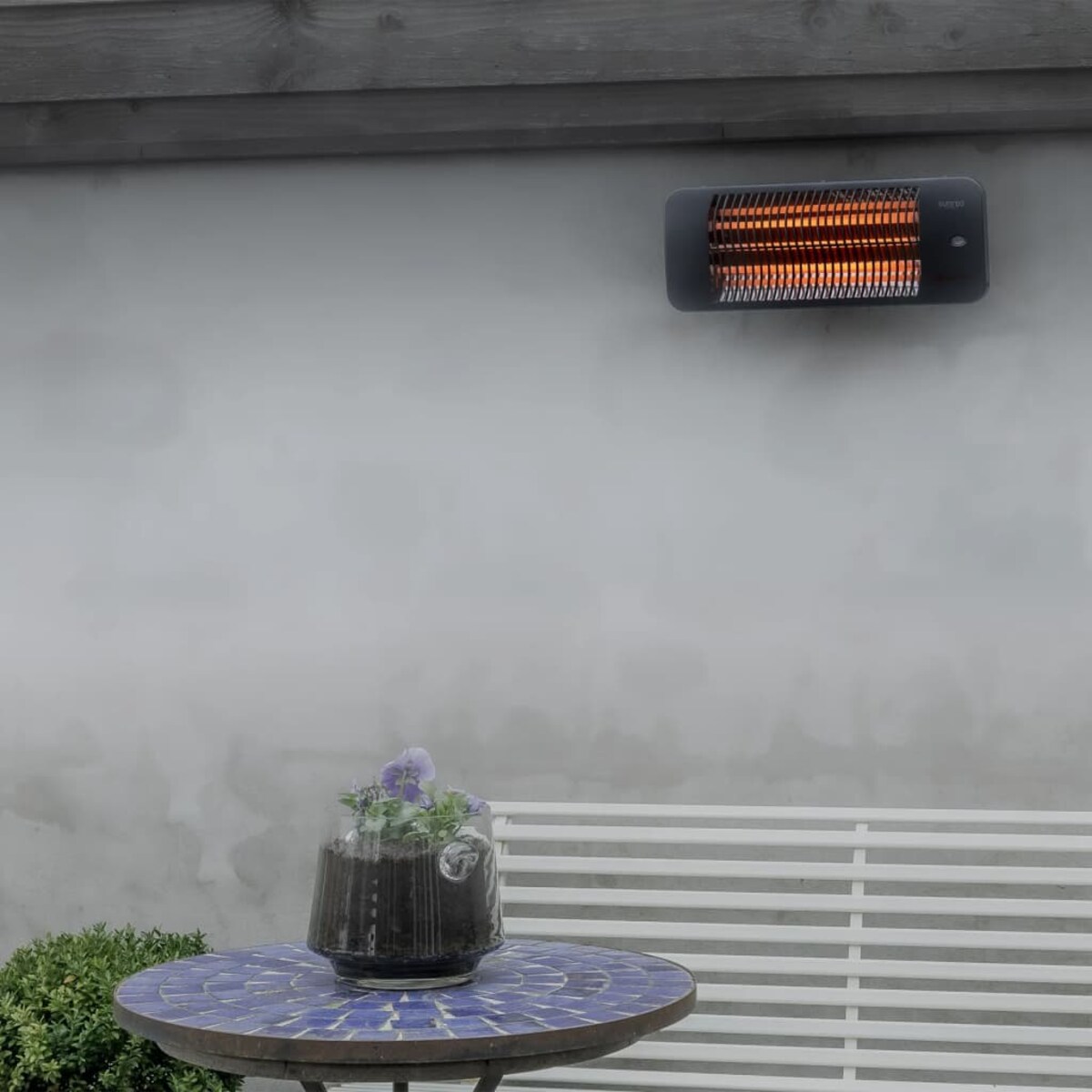 Sunred Tarasowy grzejnik ścienny Lugo, 2000 W, kwarcowy, szary