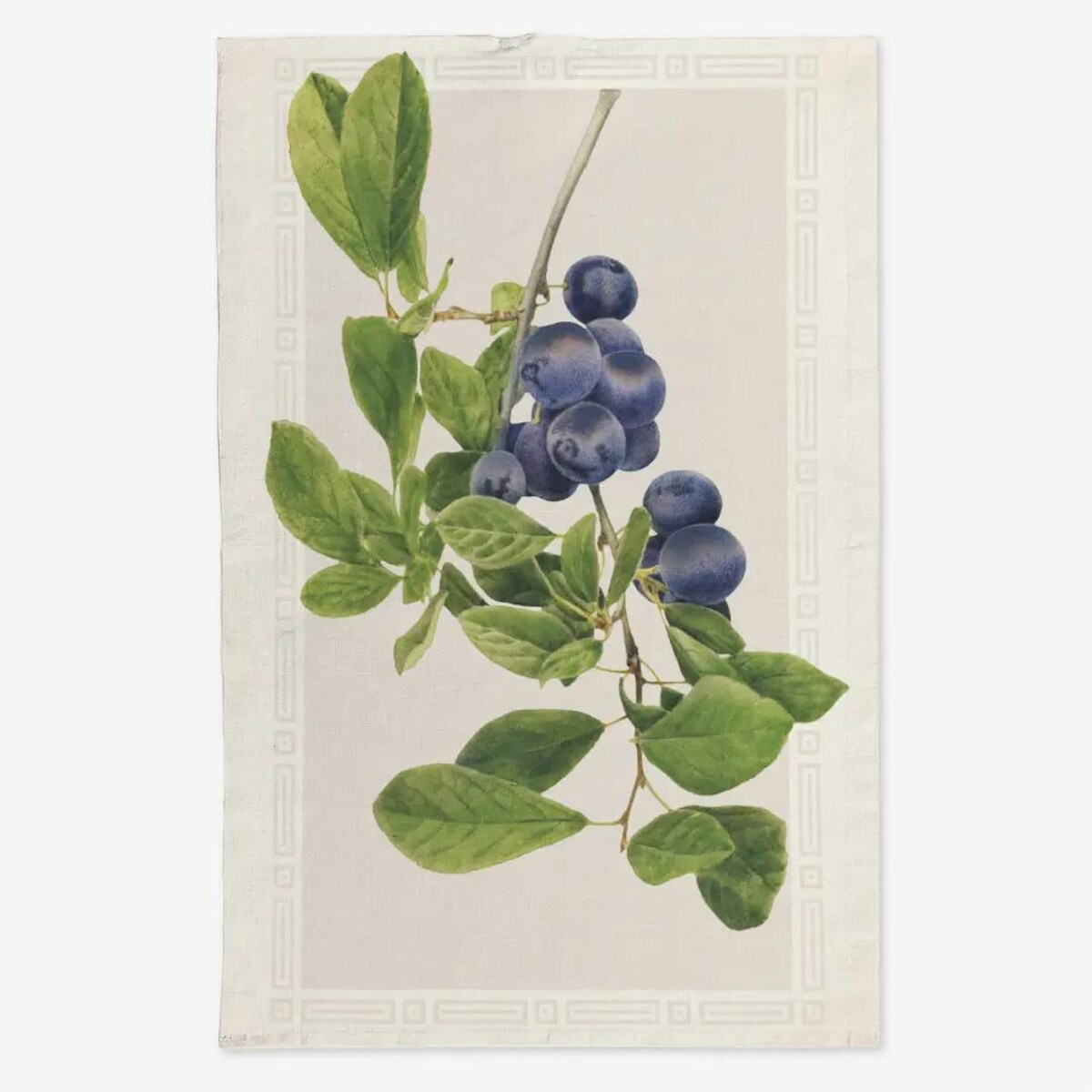 Lniany ręcznik kuchenny - borówka amerykańska