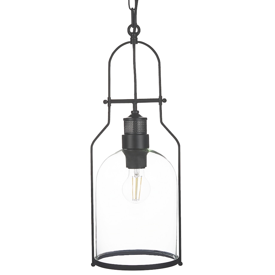 Zestaw 2 lamp wiszących BASHILO Metal Czarny
