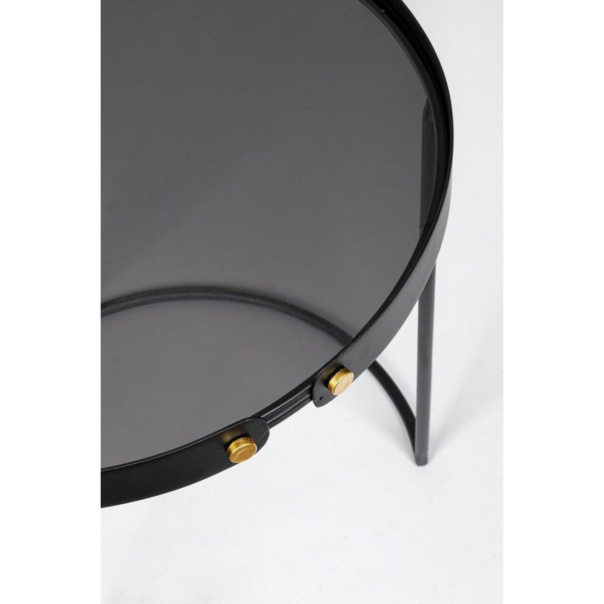 BIZZOTTO zestaw stolików kawowych ZEINA ROUND 92 czarny