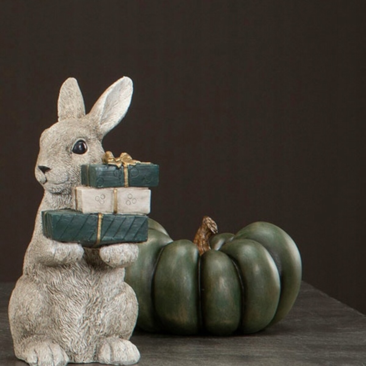 DYNIA FIGURKA NA HALLOWEEN JESIEŃ ZIELONA 20cm DEKORACYJNA DEKORACJA OZDOBA
