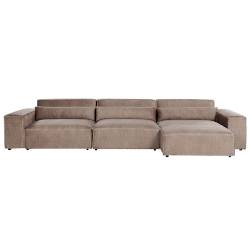 Sofa narożna HELLNAR Jasnobrązowy Lewostronny
