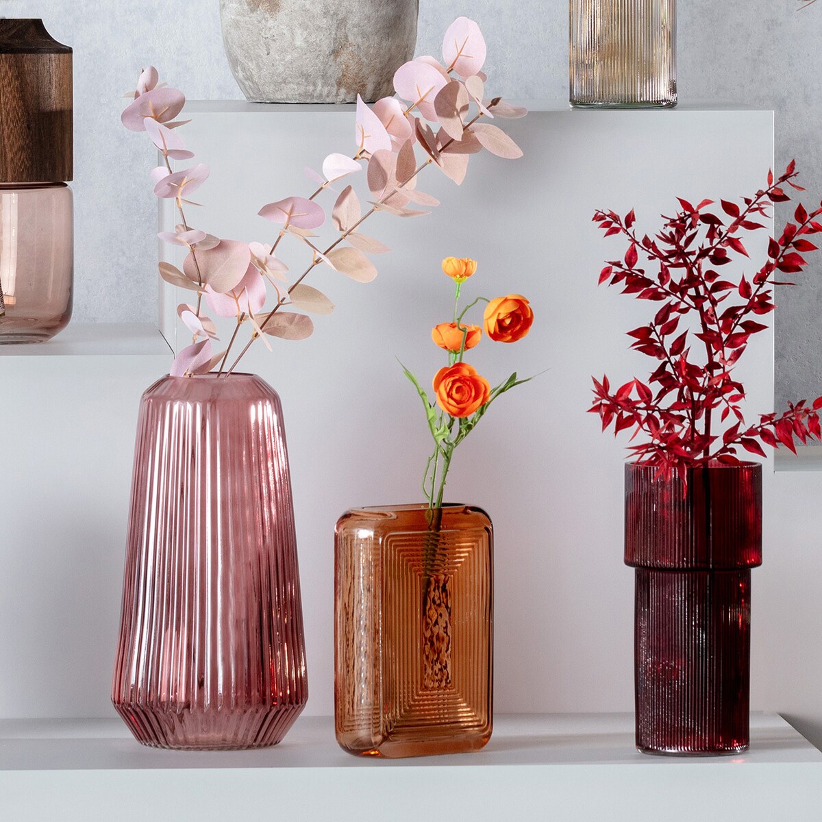 Gałązka Figowa 90cm salmon, 10 x 10 x 90 cm