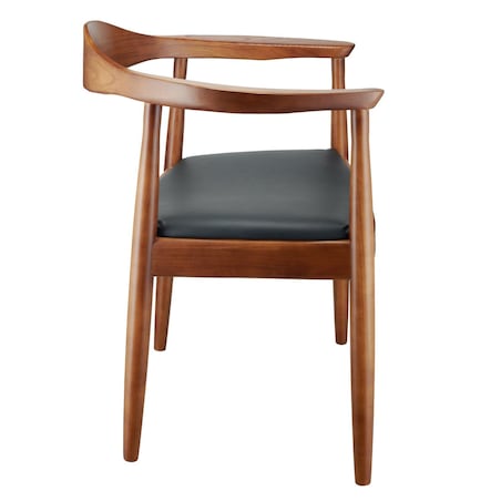 Drewniane krzesło vintage King MH-004CH-W Moos podłokietnik orzechowe