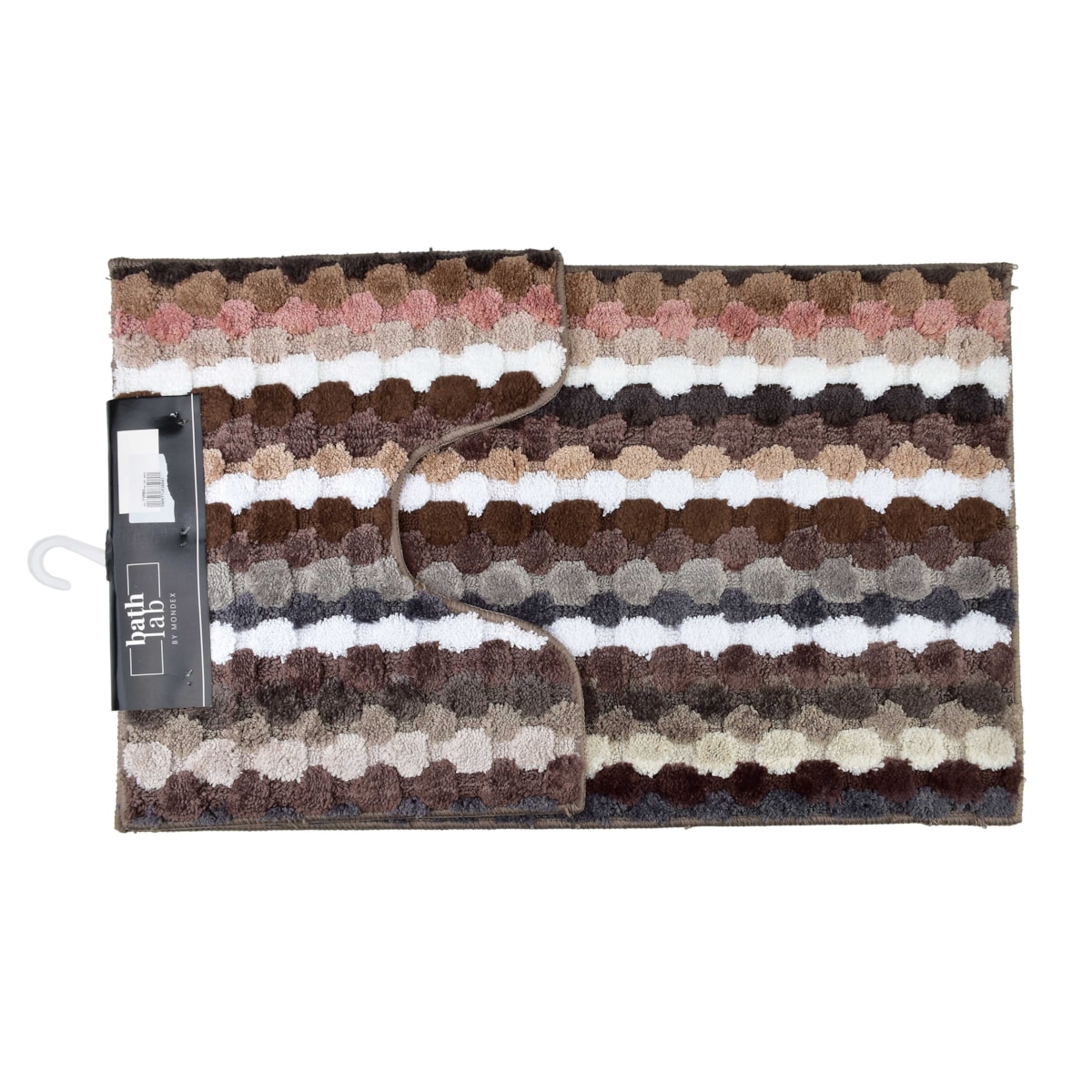 ZAC Komplet 2 dywaników 50x90cm/50x40cmpaski brąz