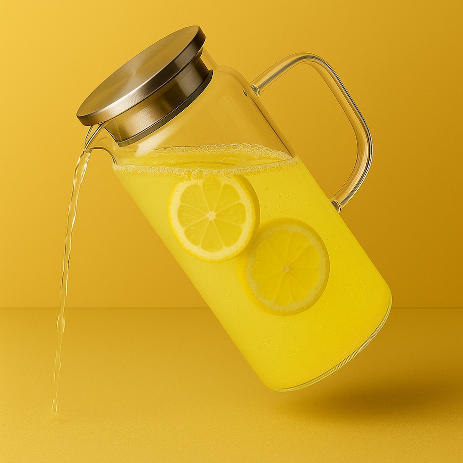 MODERN KITCHEN Dzbanek z pokrywką ze szkła borokrzemowego 1.9L 8x10.5x25.5cm