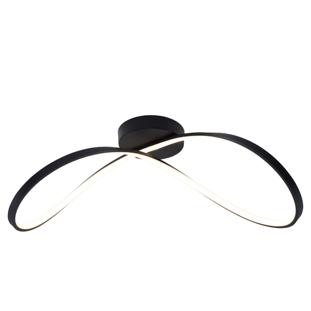 Sufitowa lampa ledowa Erda 19600C-BK Zumaline 45W 3000-6000K wstążka czarna