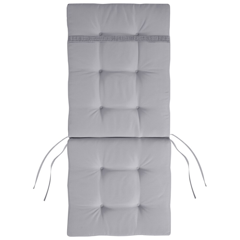 Zestaw 2 krzeseł ogrodowych z poduszkami MAUI PREMIUM Drewno akacjowe Jasnoszary