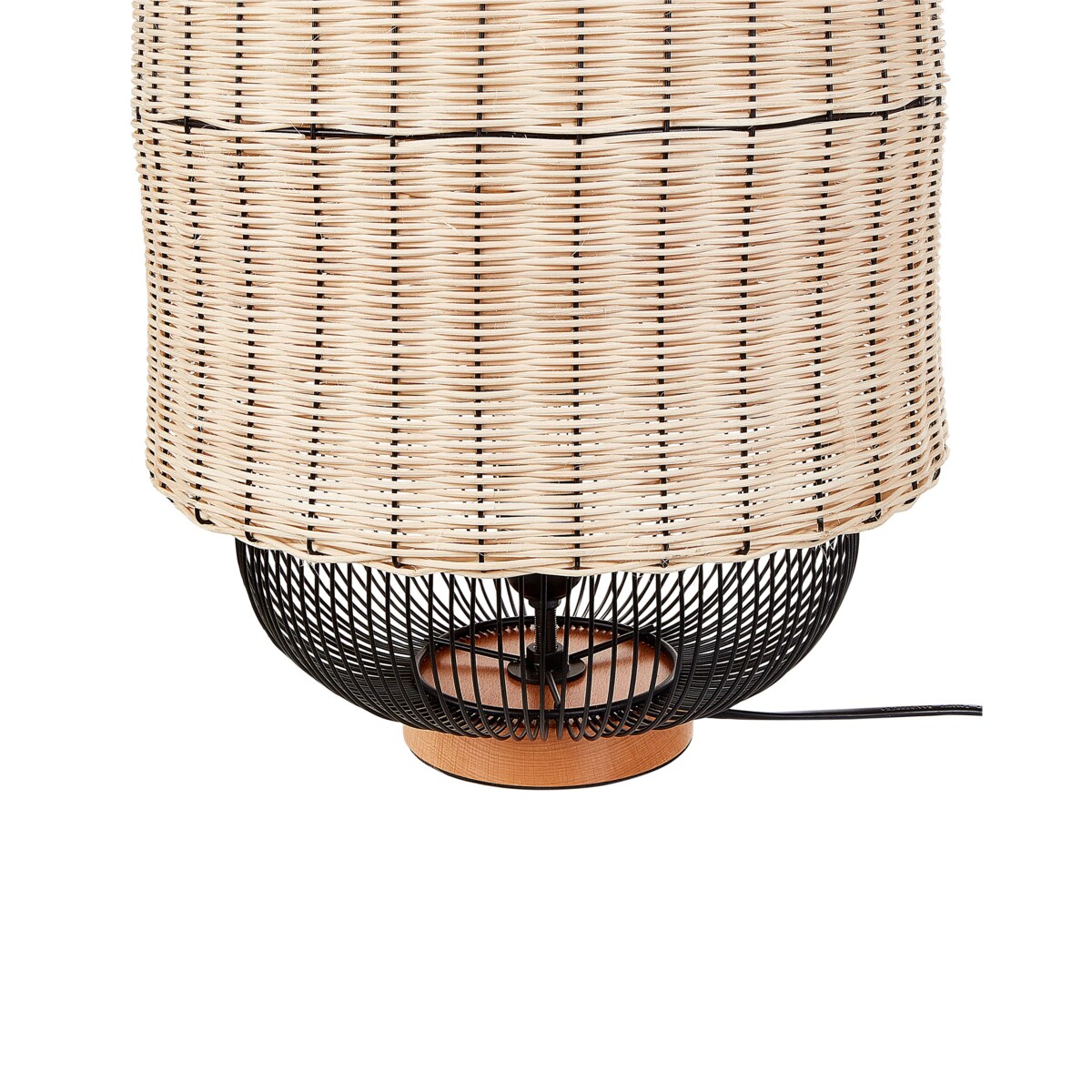 Lampa stołowa rattanowa naturalna z czarnym TANGANYIKA