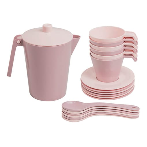 Różana Wata Cukrowa Serwis kawowy 19 el.