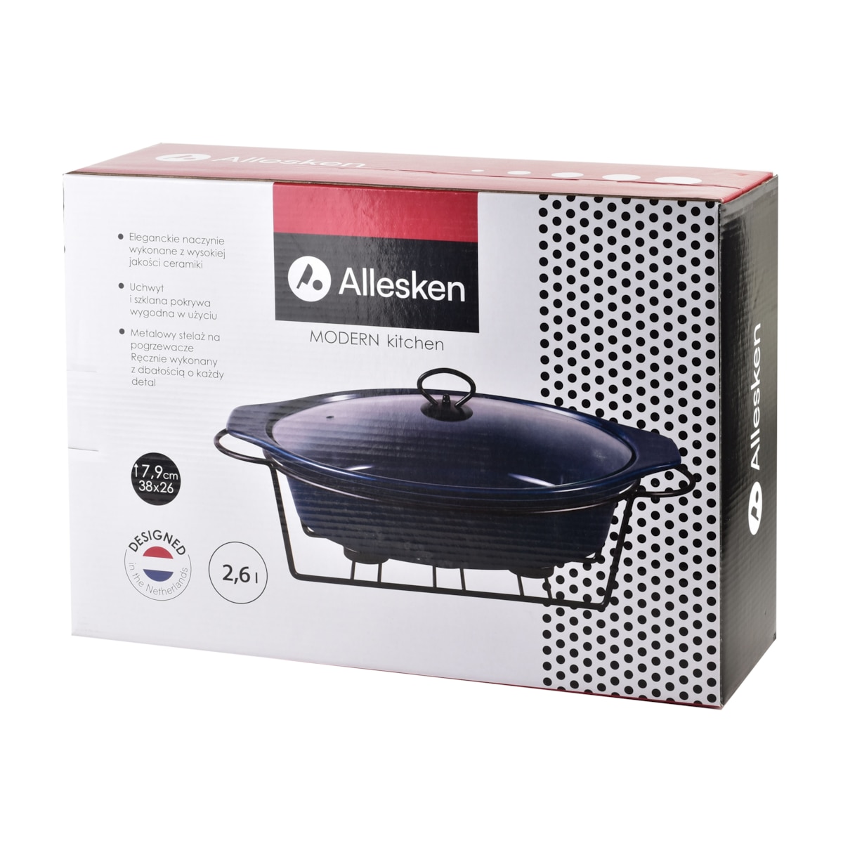 MODERN KITCHEN Naczynie z podgrzewaczem2,6L 34x25xh17cm
