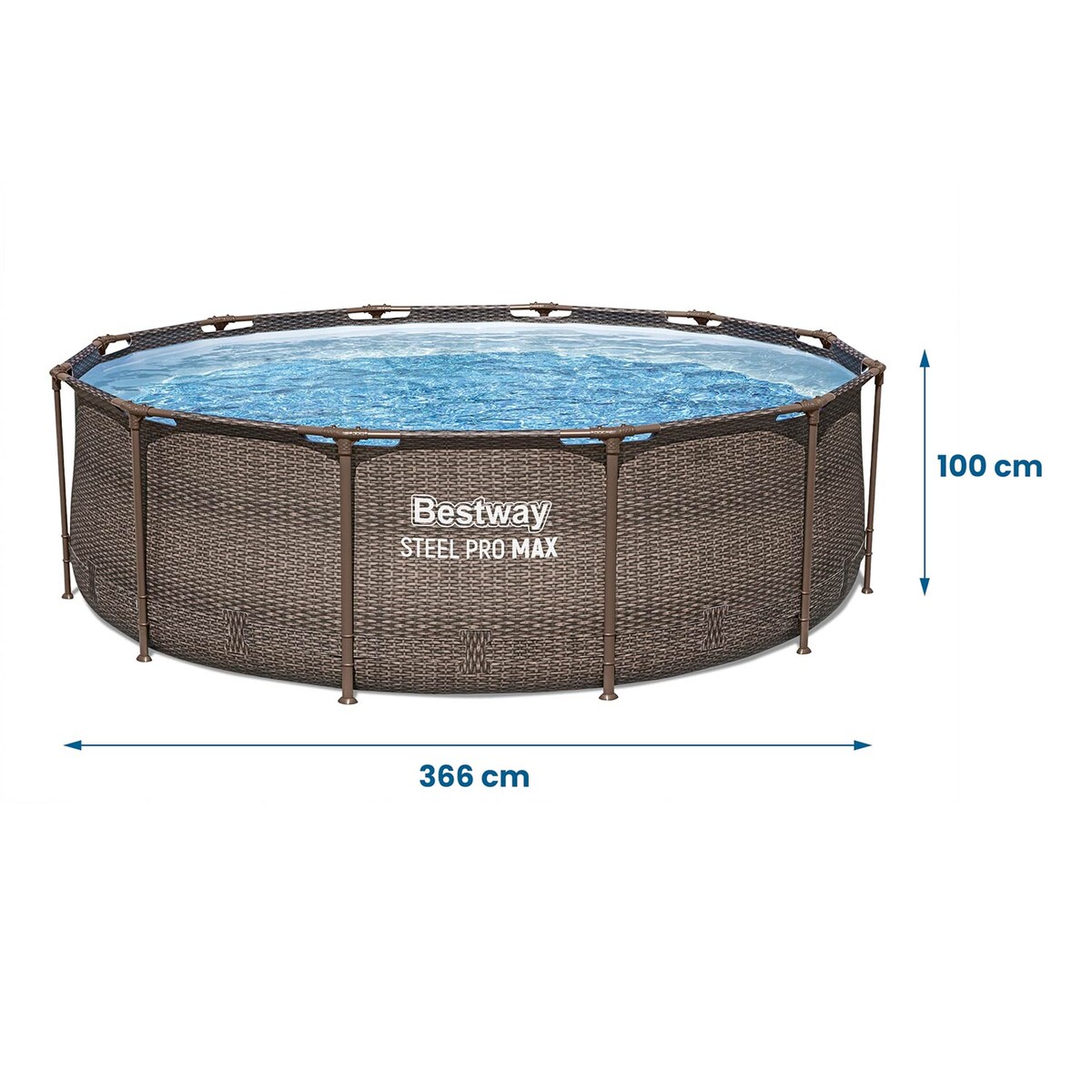 Basen ogrodowy stelażowy 366x100cm Bestway 56709-17W1