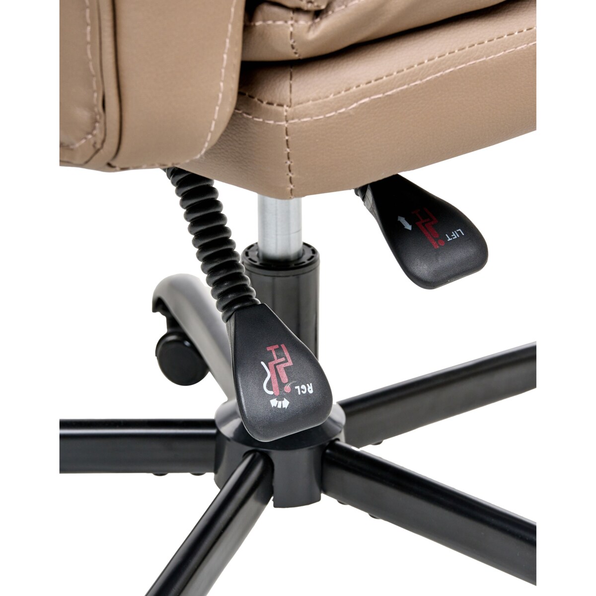 Fotel biurowy SERENE Ekoskóra Brązowy