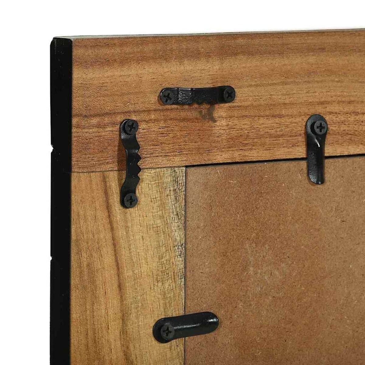 vidaXL Lustro Czarny i Brązowy 90 x 2 x 50 cm Drewno akacjowe