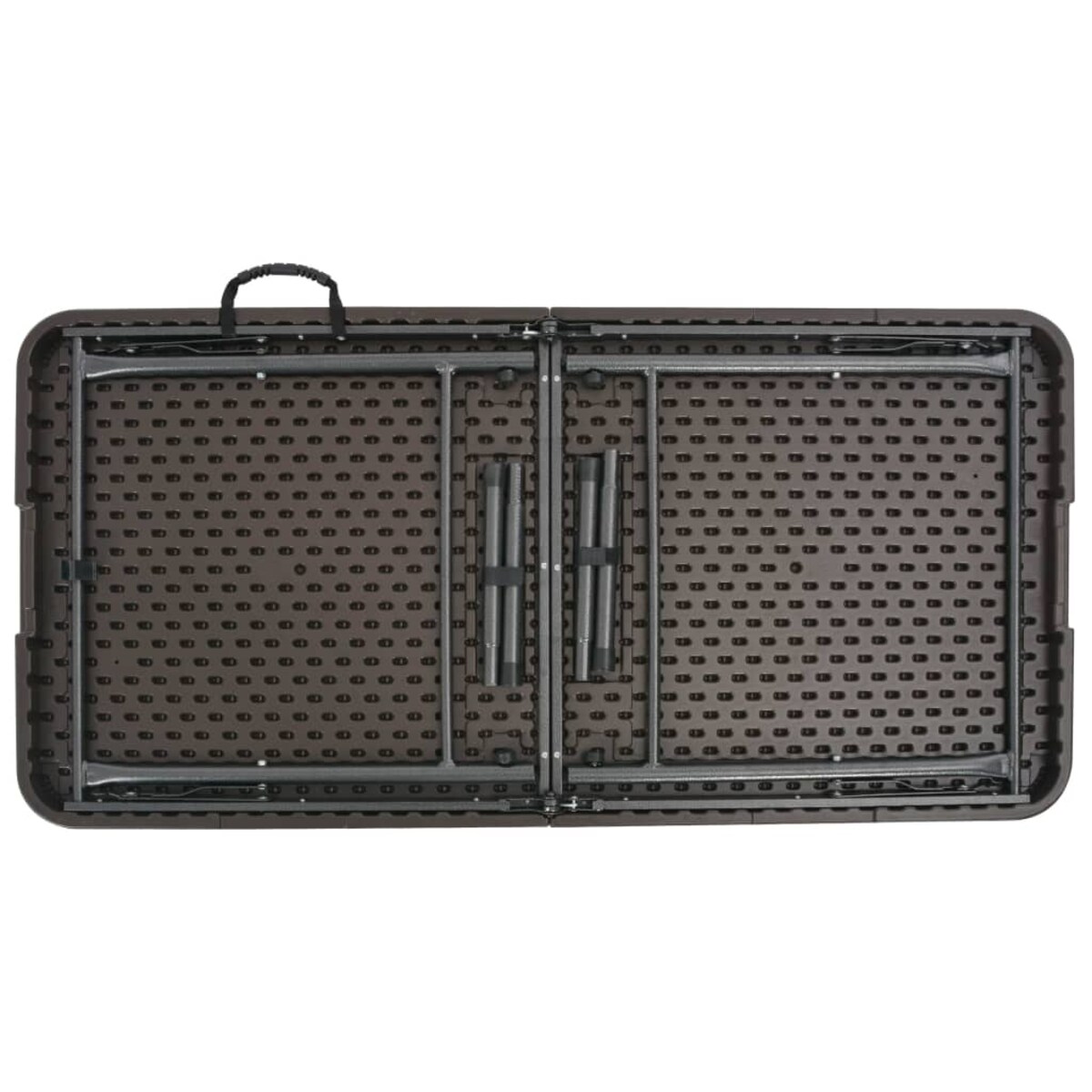 vidaXL Składany stół ogrodowy, brązowy, 120x60x74 cm, HDPE