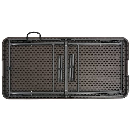vidaXL Składany stół ogrodowy, brązowy, 120x60x74 cm, HDPE