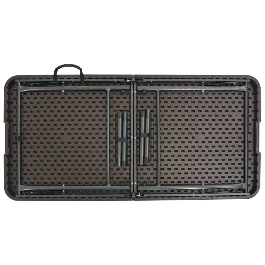 vidaXL Składany stół ogrodowy, brązowy, 120x60x74 cm, HDPE