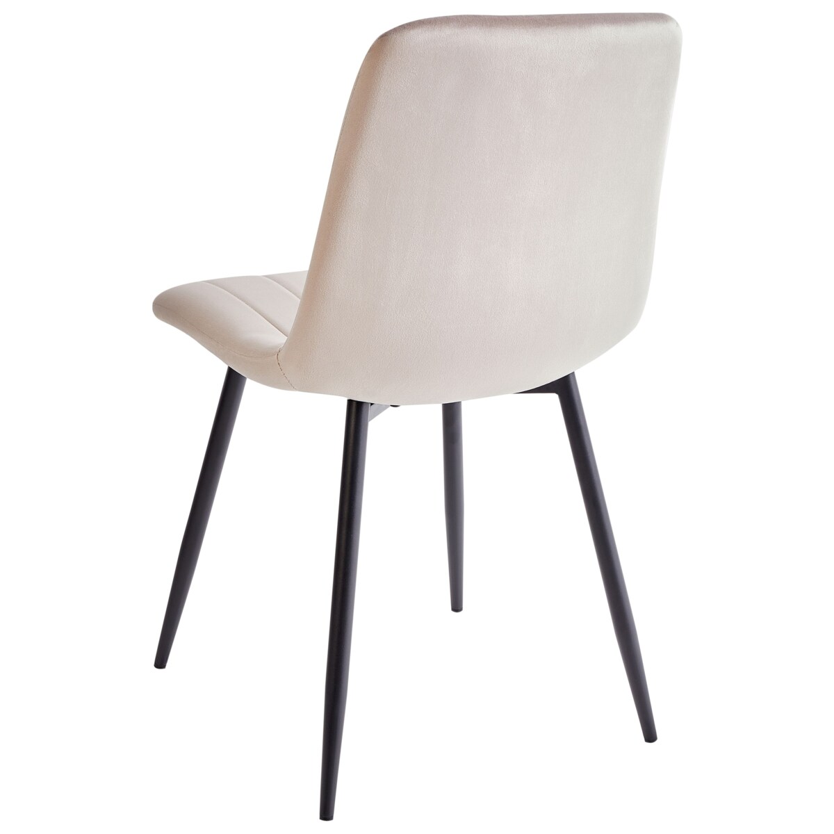 Zestaw 4 krzeseł do jadalni KALISPELL Welur Beżowy