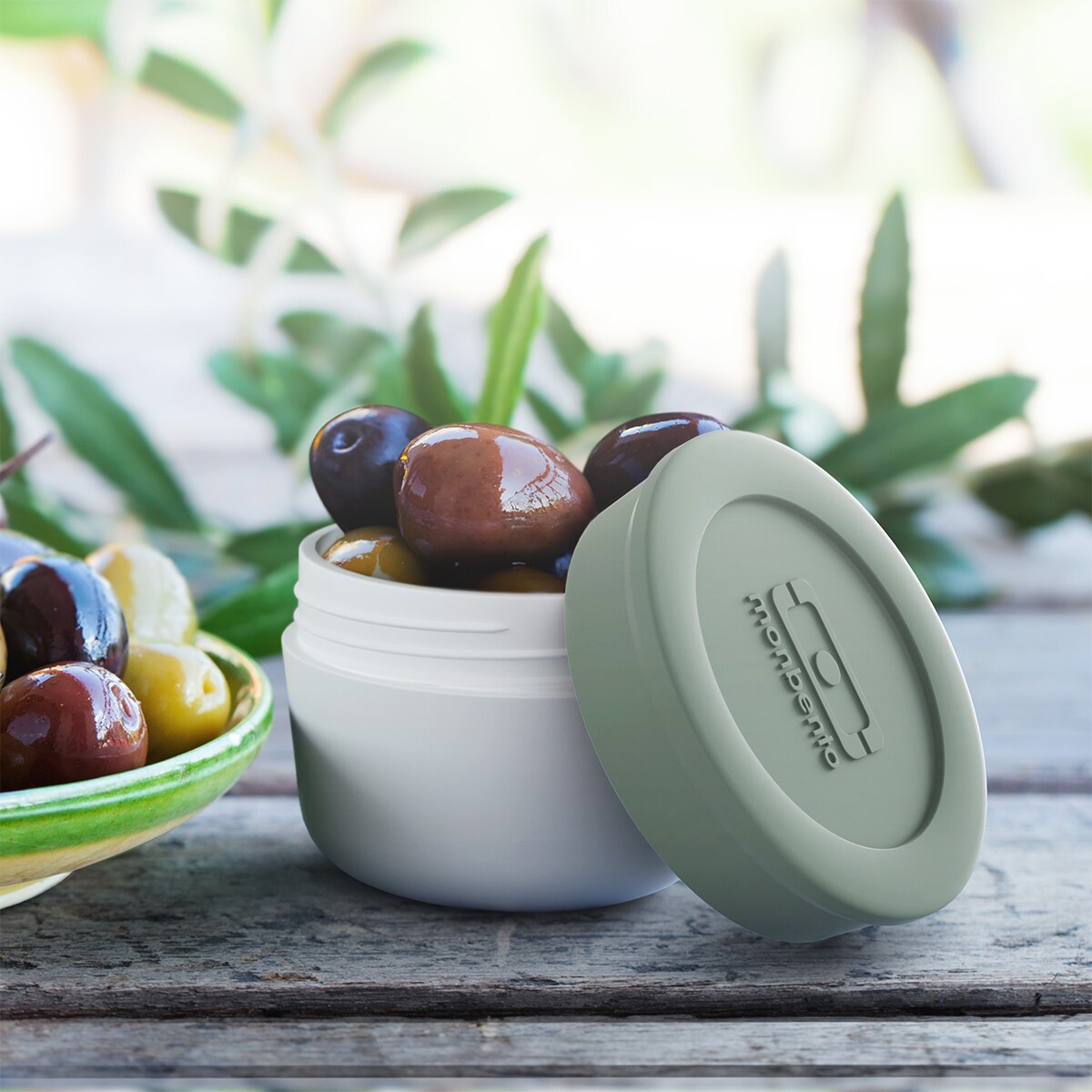 Monbento Temple pojemnik na sos 75 ml Green Natural