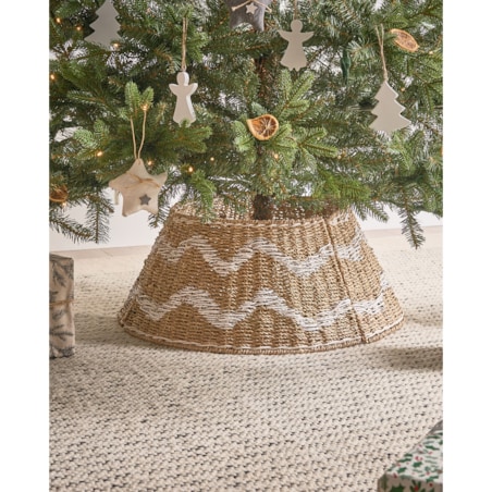 Osłonka pod choinkę HIVER Trawa morska Naturalny 51 cm