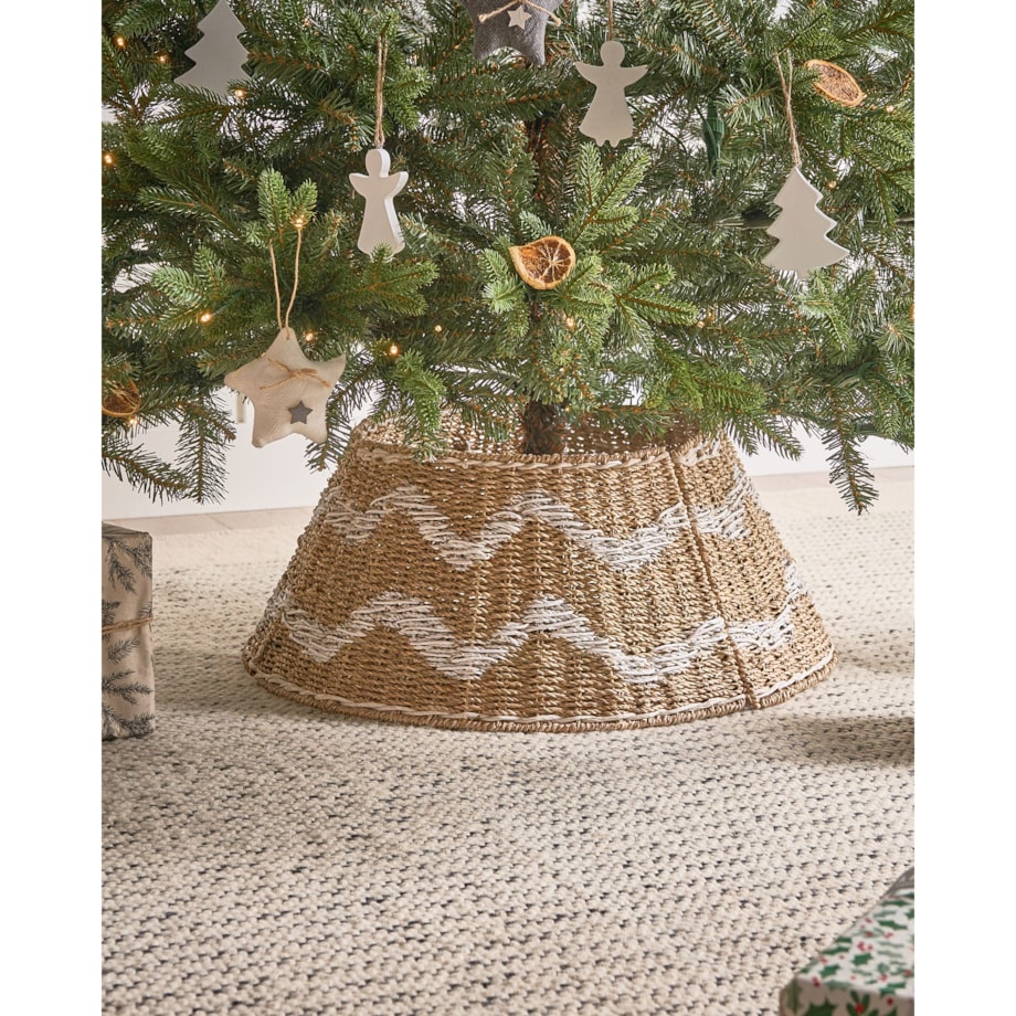 Osłonka pod choinkę HIVER Trawa morska Naturalny 51 cm