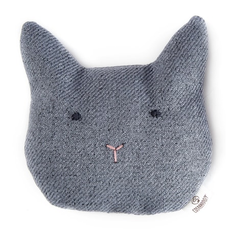 Ręcznie robiona zabawka dla kota z kocimiętką i łuską gryki - kotek