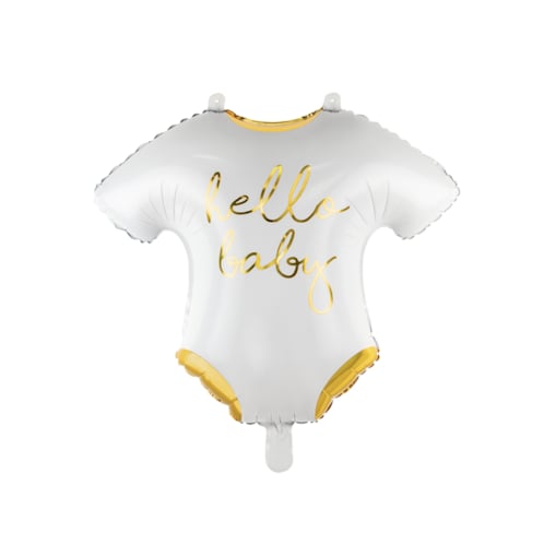 Balon foliowy Śpioszki - Hello Baby, 51x45cm, biały