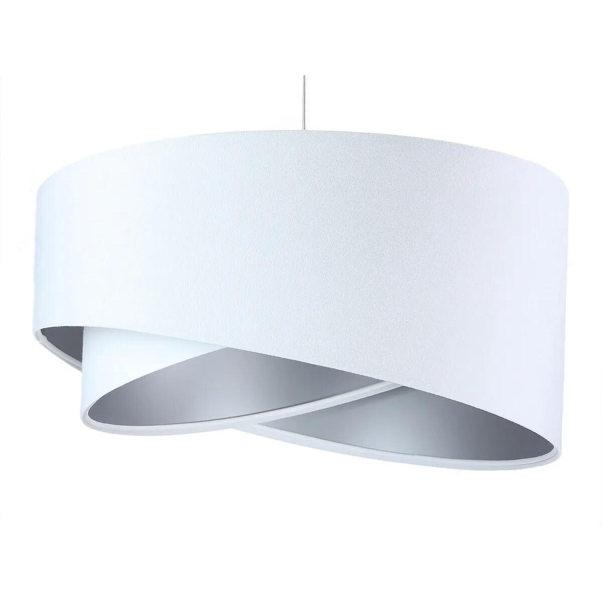 Lampa wisząca GEMSTONE biała/srebrna