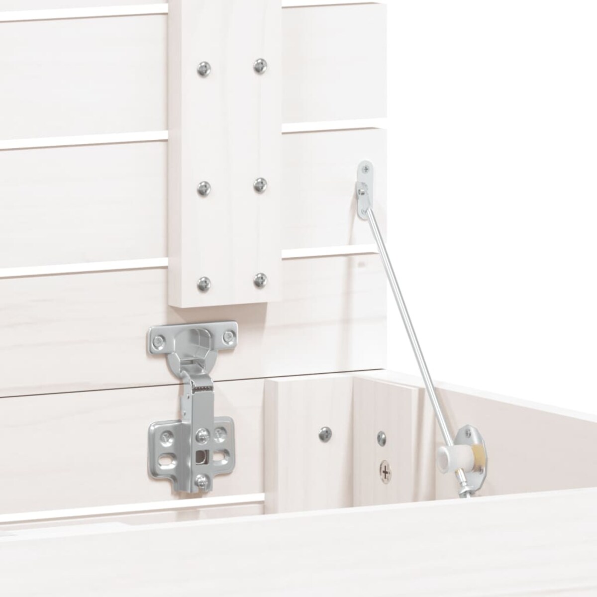 vidaXL Kosz na pranie, biały, 88,5x44x66 cm, lite drewno sosnowe