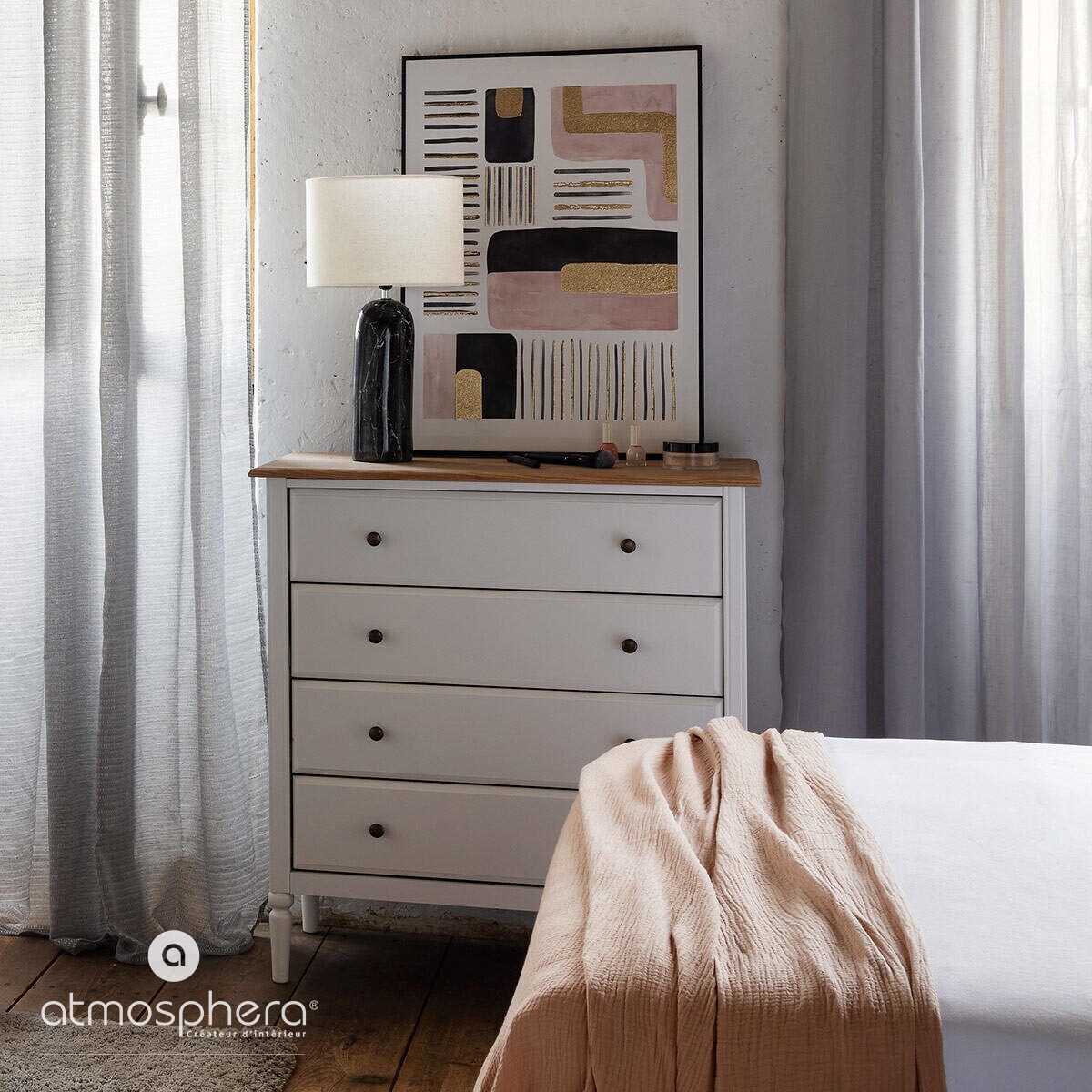 Komoda z 5 szufladami SOLEN, 80 x 40 x 80,5 cm