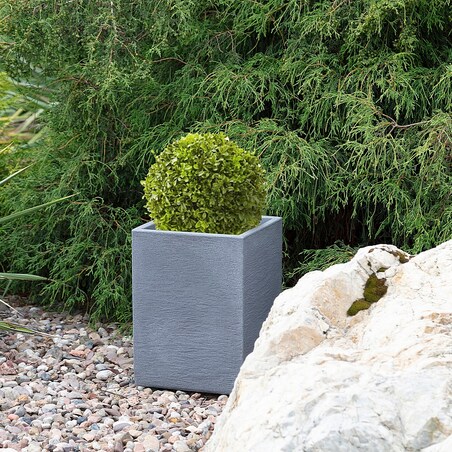 Osłona donicy Cubus Grey 29 x 29 x 40 cm, 29 x 29 x 40 cm