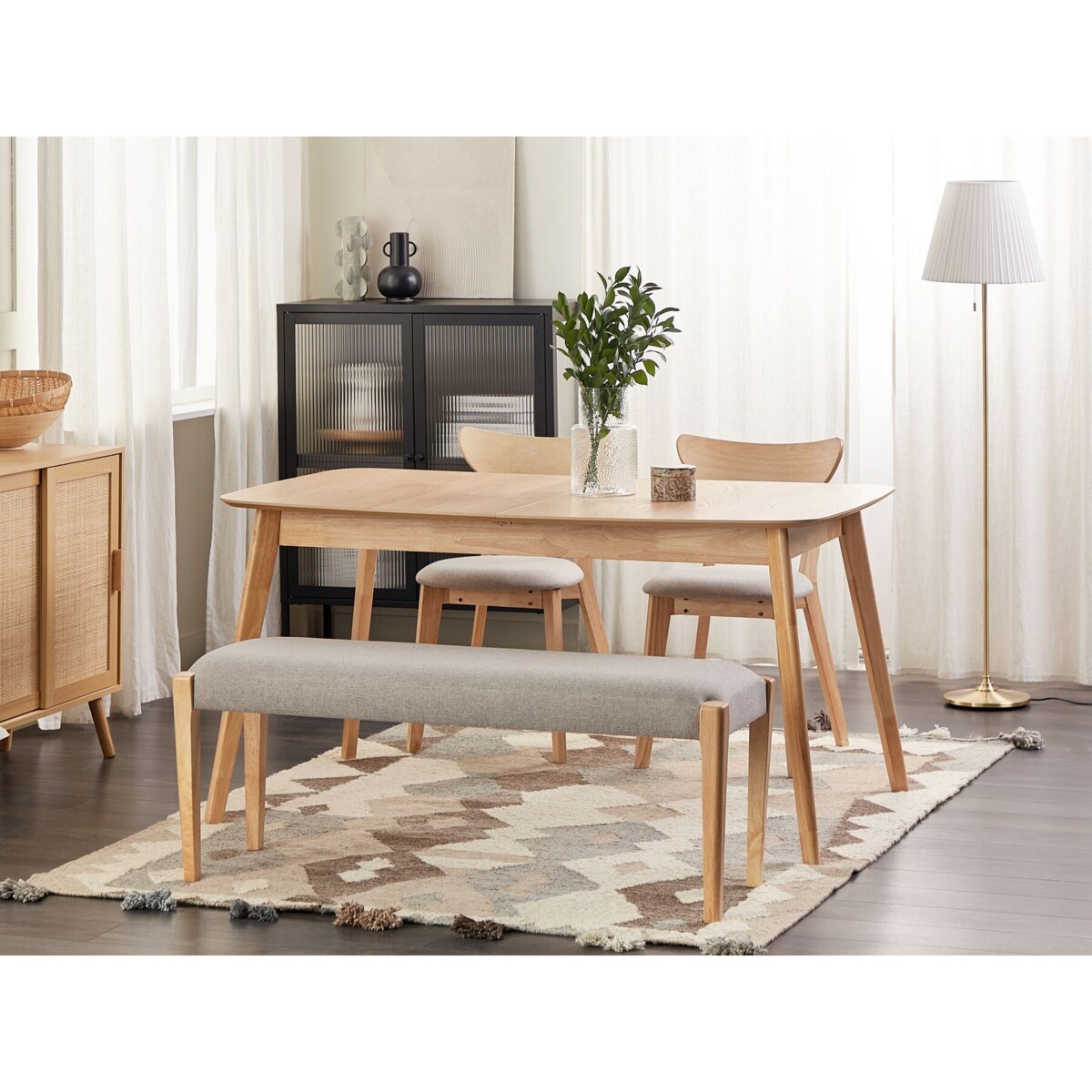 Ławka ELYRIA Jasny brąz/ szary