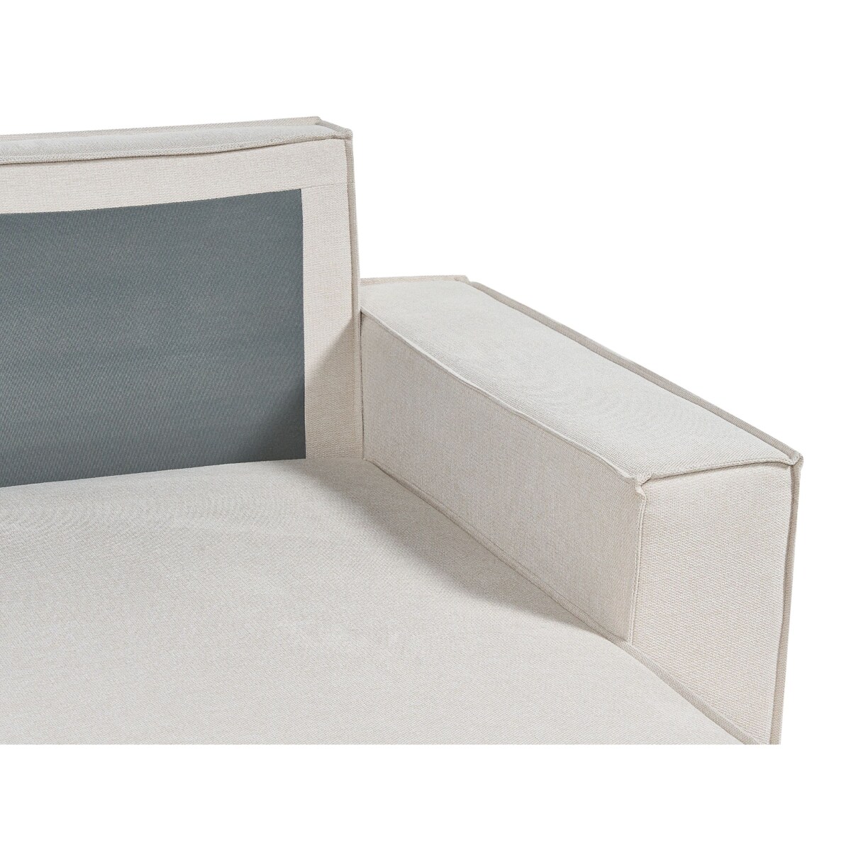 Sofa rozkładana KARILA Jasnobeżowy ze schowkiem dla 3 osób Lewostronny