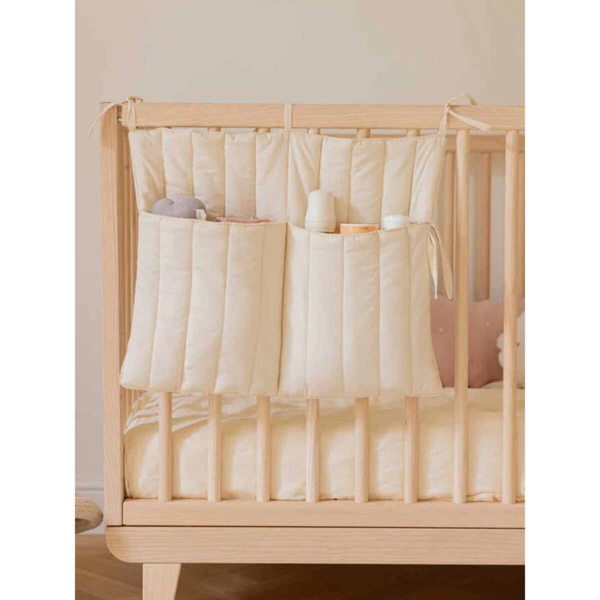 Organizer kieszonkowy na łóżeczko Benjamin Natural Bamboo Lorena Canals