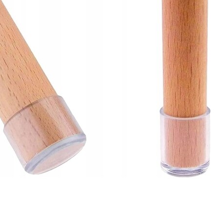 Nakładki na nogi krzesła ochronne silikonowe 22-25 mm 16 sztuk bezbarwne
