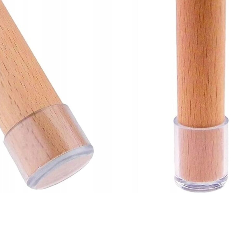 Nakładki na nogi krzesła ochronne silikonowe 22-25 mm 16 sztuk bezbarwne