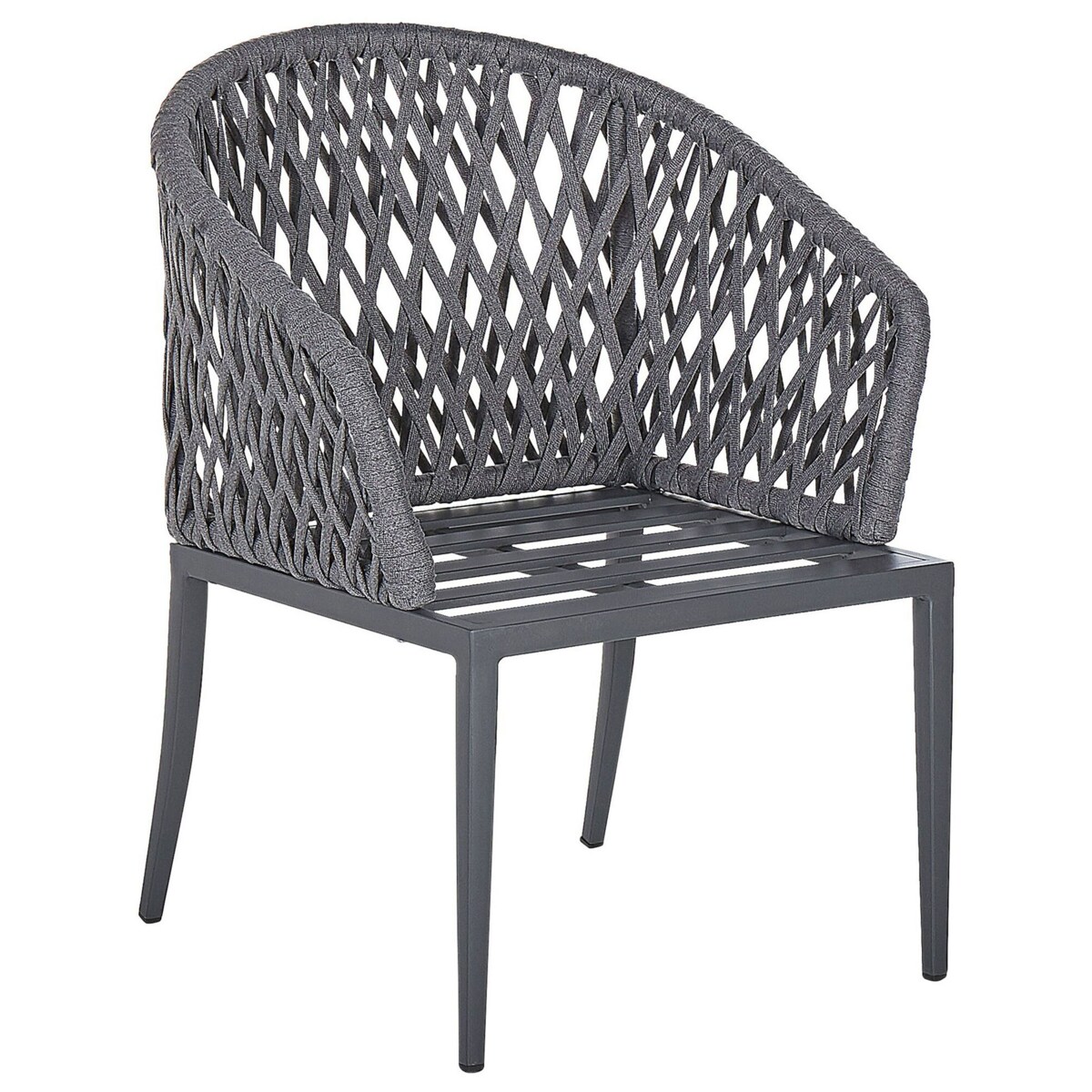 Krzesło ogrodowe Zestaw 2 Metal Szary LIPARI