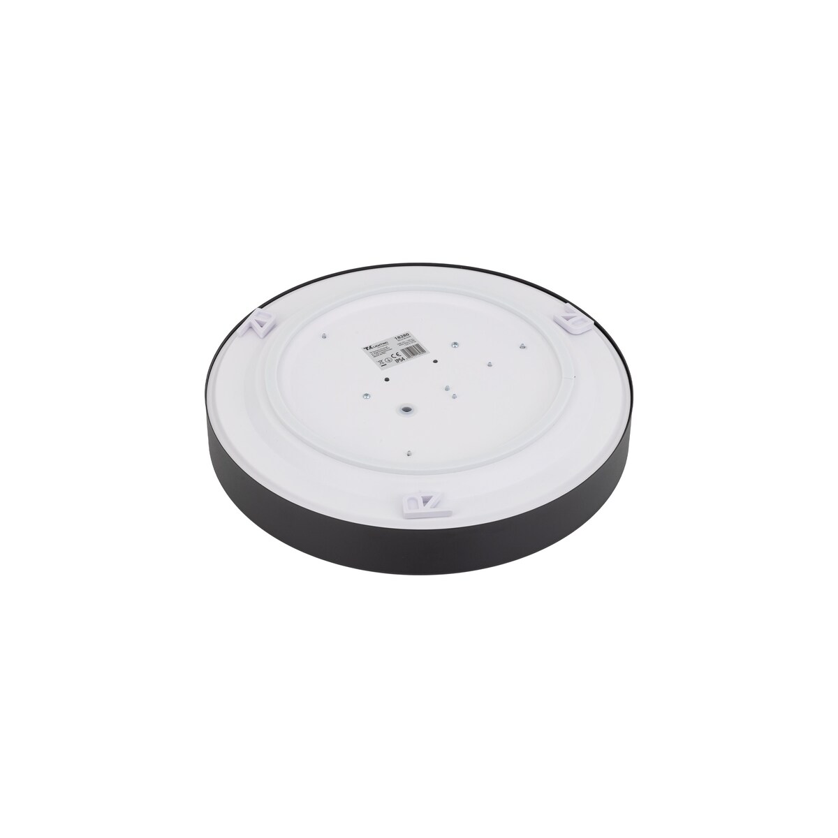 Lampa Sufitowa Łazienkowa Tk Lighting Velis Czarna Plafon Led 24W Ip54 Zmienna Barwa, Ściemniany